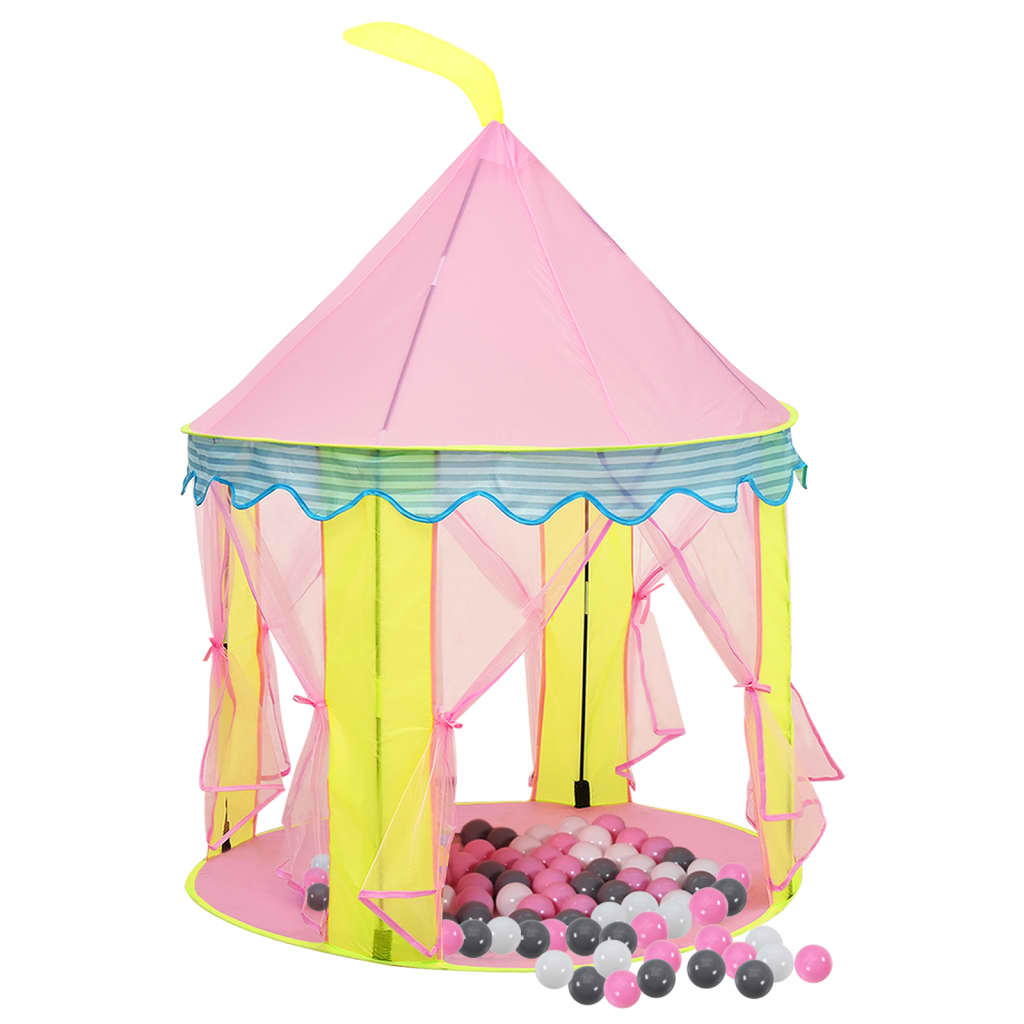 Kinderspeeltent met 250 ballen 100x100x127 cm roze is nu te koop bij PeponiXL, paradijselijk wonen!