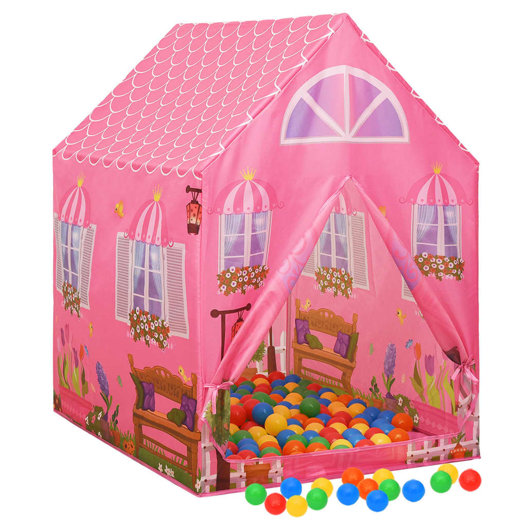 Kinderspeeltent met 250 ballen 69x94x104 cm roze is nu te koop bij PeponiXL, paradijselijk wonen!