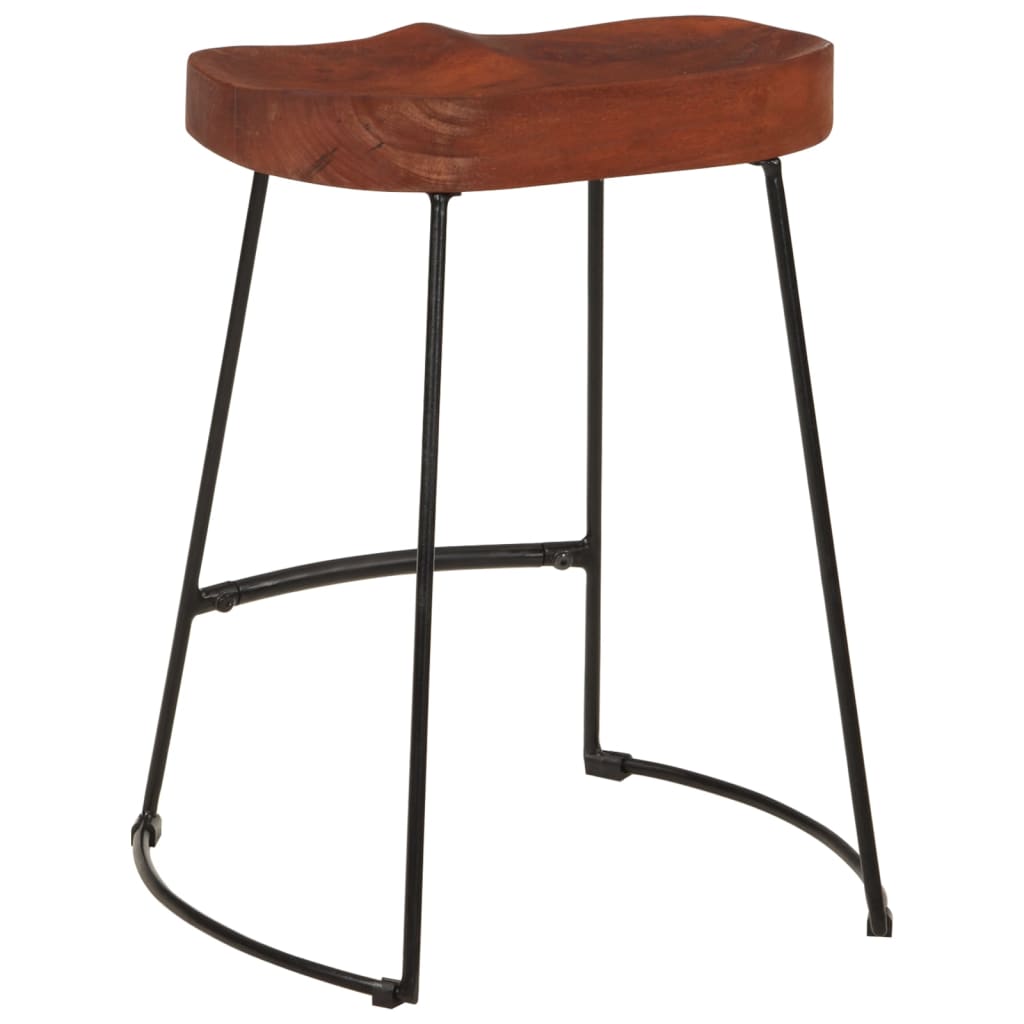 Barkrukken 2 st Gavin 45x38x53 cm massief mangohout is nu te koop bij PeponiXL, paradijselijk wonen!