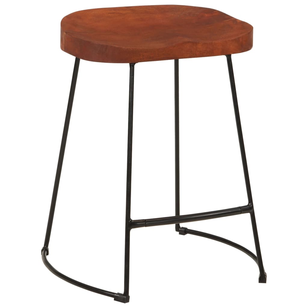Barkrukken 2 st Gavin 45x38x53 cm massief mangohout is nu te koop bij PeponiXL, paradijselijk wonen!