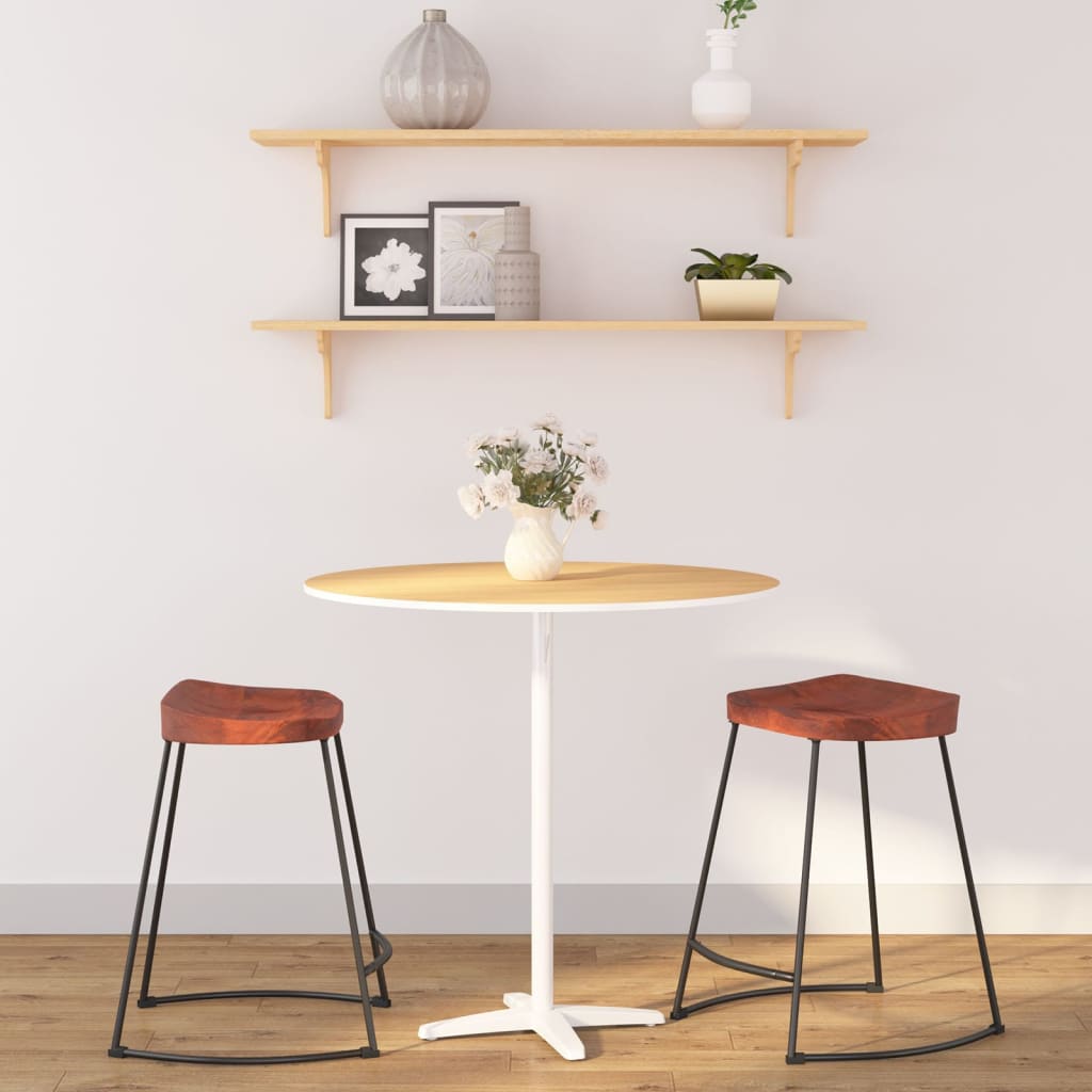 Barkrukken 2 st Gavin 45x38x53 cm massief mangohout is nu te koop bij PeponiXL, paradijselijk wonen!