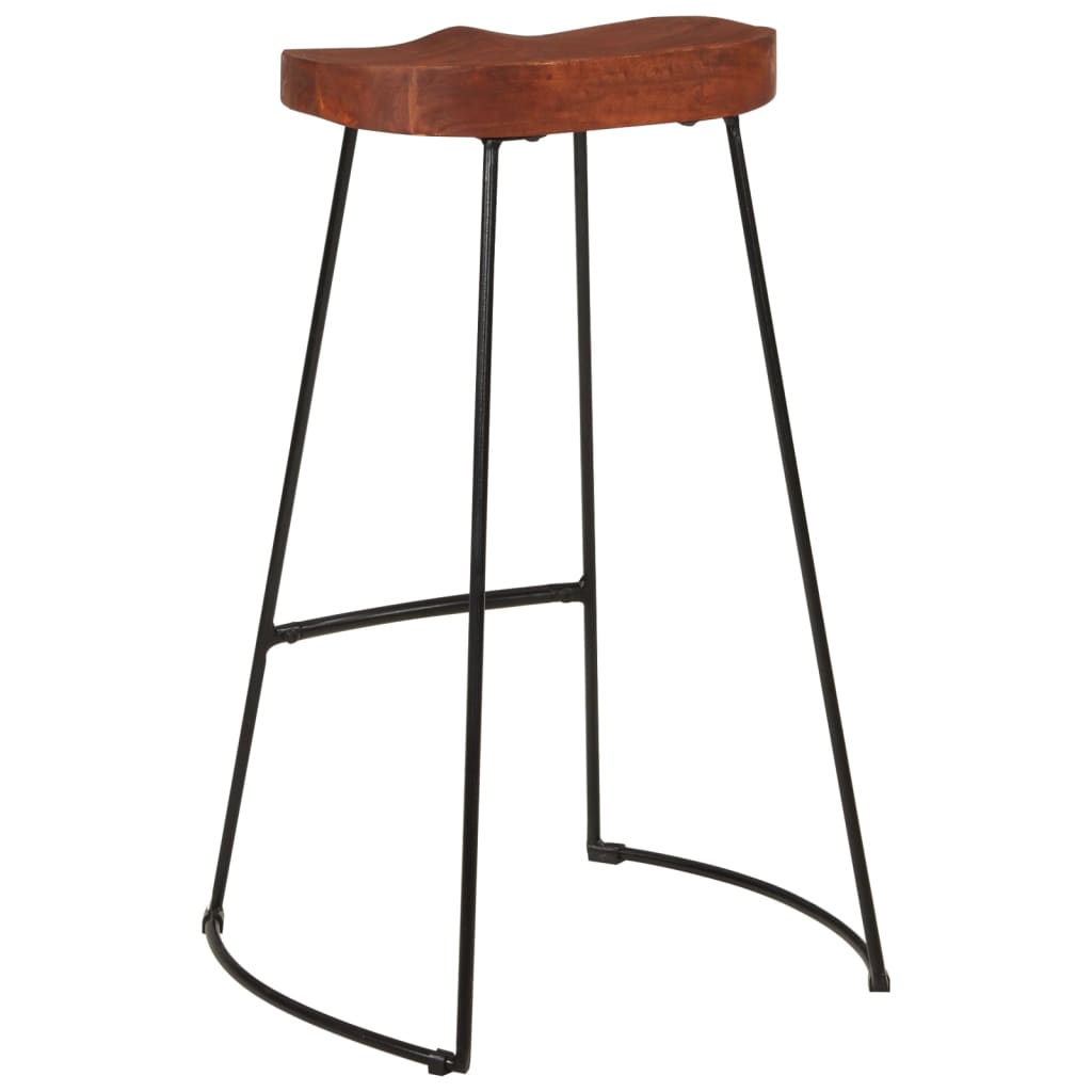 Barkrukken 2 st Gavin 50x40x78 cm massief mangohout is nu te koop bij PeponiXL, paradijselijk wonen!