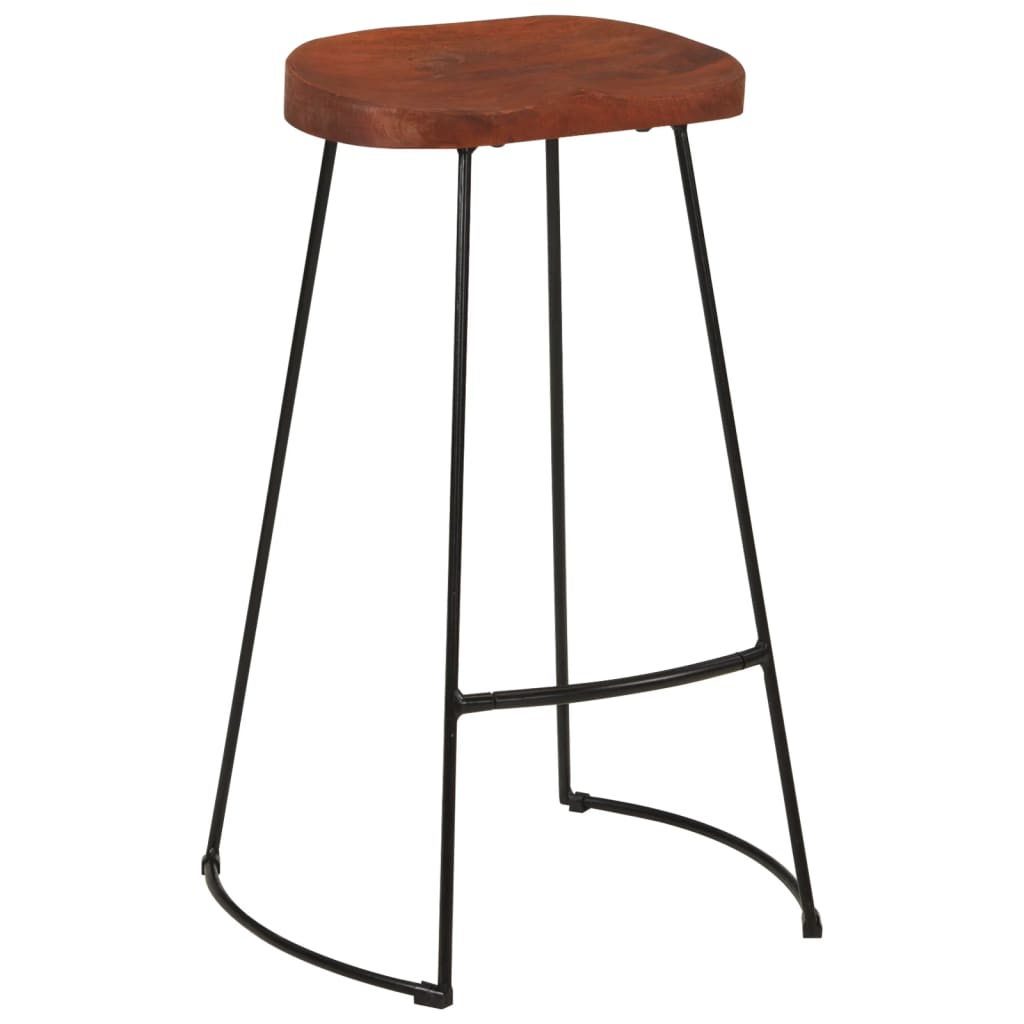 Barkrukken 2 st Gavin 50x40x78 cm massief mangohout is nu te koop bij PeponiXL, paradijselijk wonen!