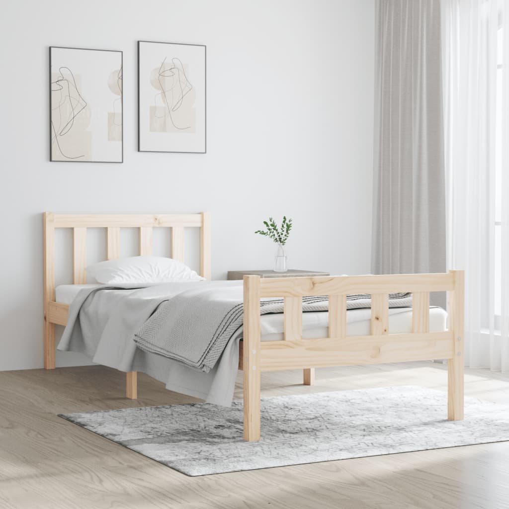 Bedframe massief hout 75x190 cm is nu te koop bij PeponiXL, paradijselijk wonen!