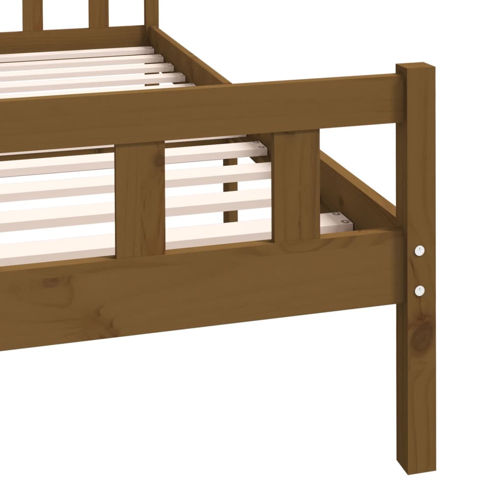Bedframe massief hout honingbruin 120x200 cm is nu te koop bij PeponiXL, paradijselijk wonen!