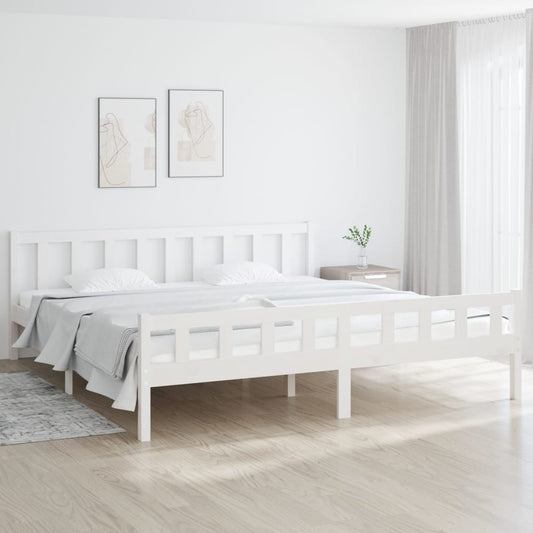 Bedframe massief hout wit 160x200 cm is nu te koop bij PeponiXL, paradijselijk wonen!