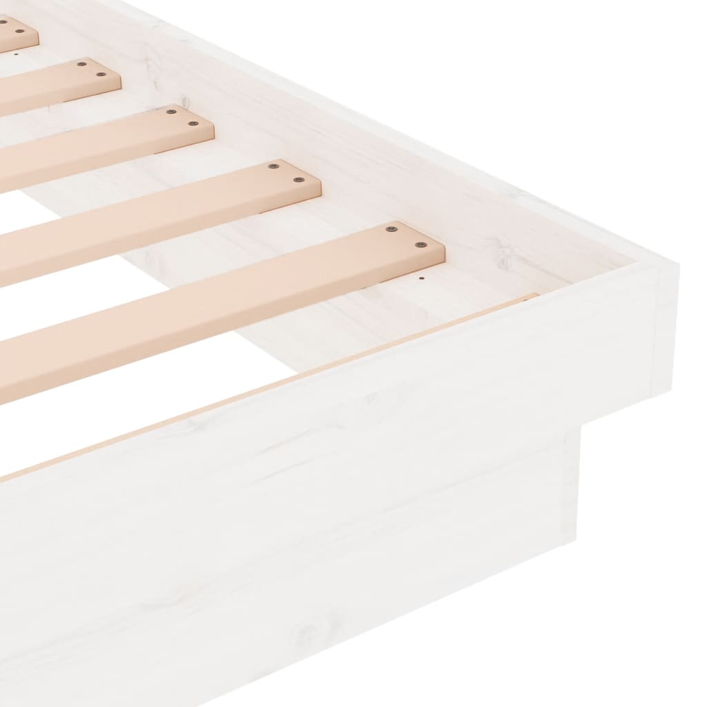 Bedframe massief hout wit 200x200 cm is nu te koop bij PeponiXL, paradijselijk wonen!