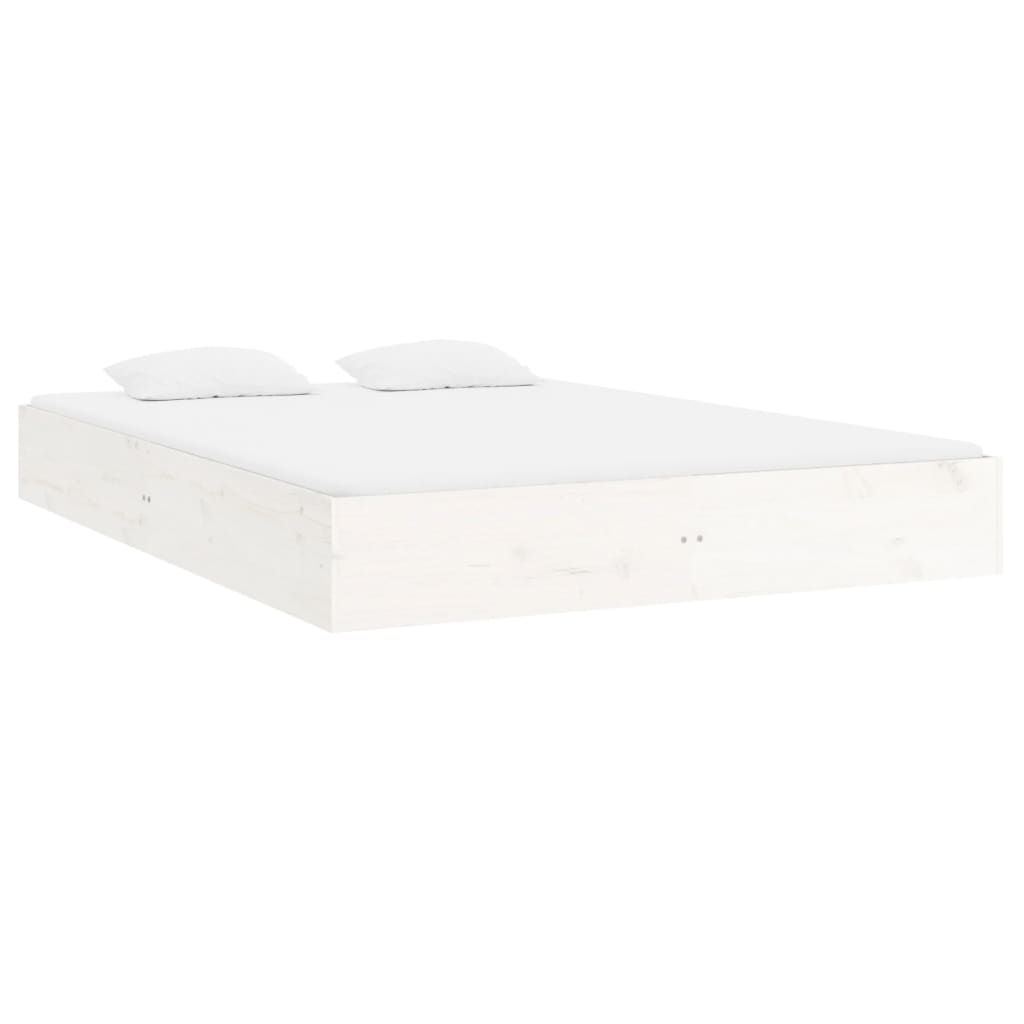 Bedframe massief hout wit 200x200 cm is nu te koop bij PeponiXL, paradijselijk wonen!
