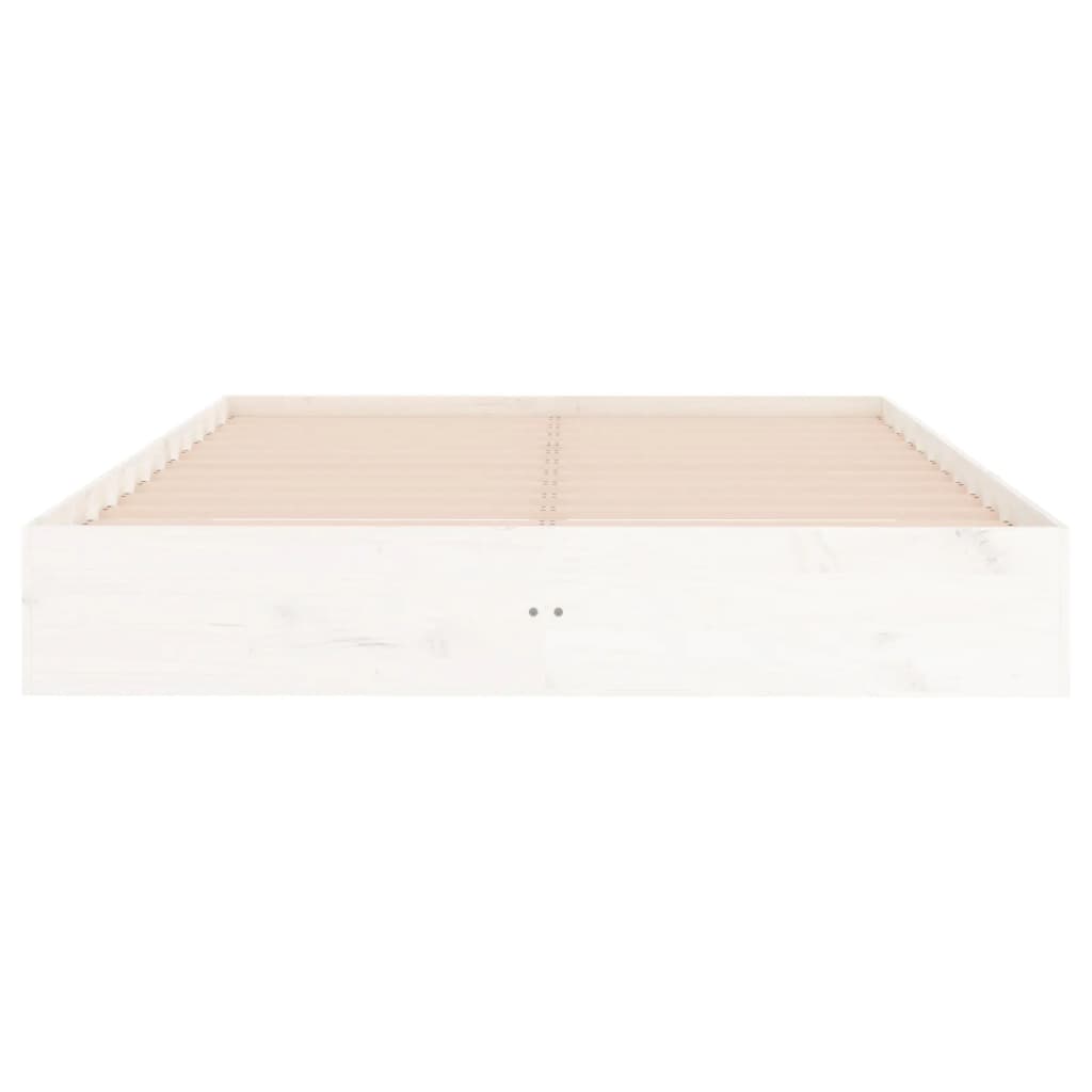 Bedframe massief hout wit 200x200 cm is nu te koop bij PeponiXL, paradijselijk wonen!