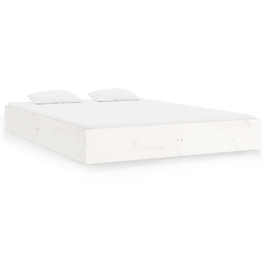Bedframe massief hout wit 150x200 cm is nu te koop bij PeponiXL, paradijselijk wonen!