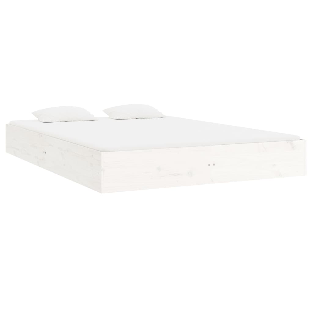 Bedframe massief hout wit 150x200 cm is nu te koop bij PeponiXL, paradijselijk wonen!