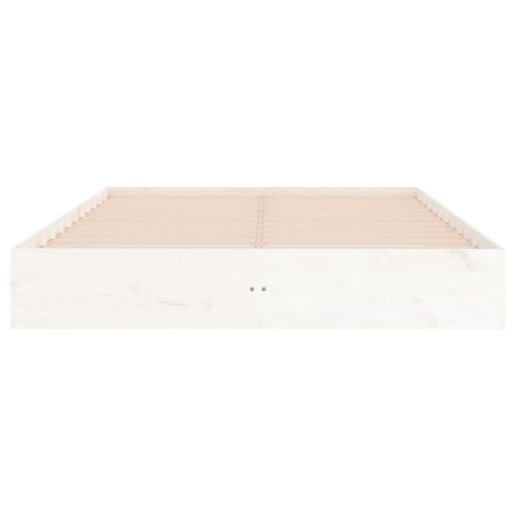 Bedframe massief hout wit 150x200 cm is nu te koop bij PeponiXL, paradijselijk wonen!
