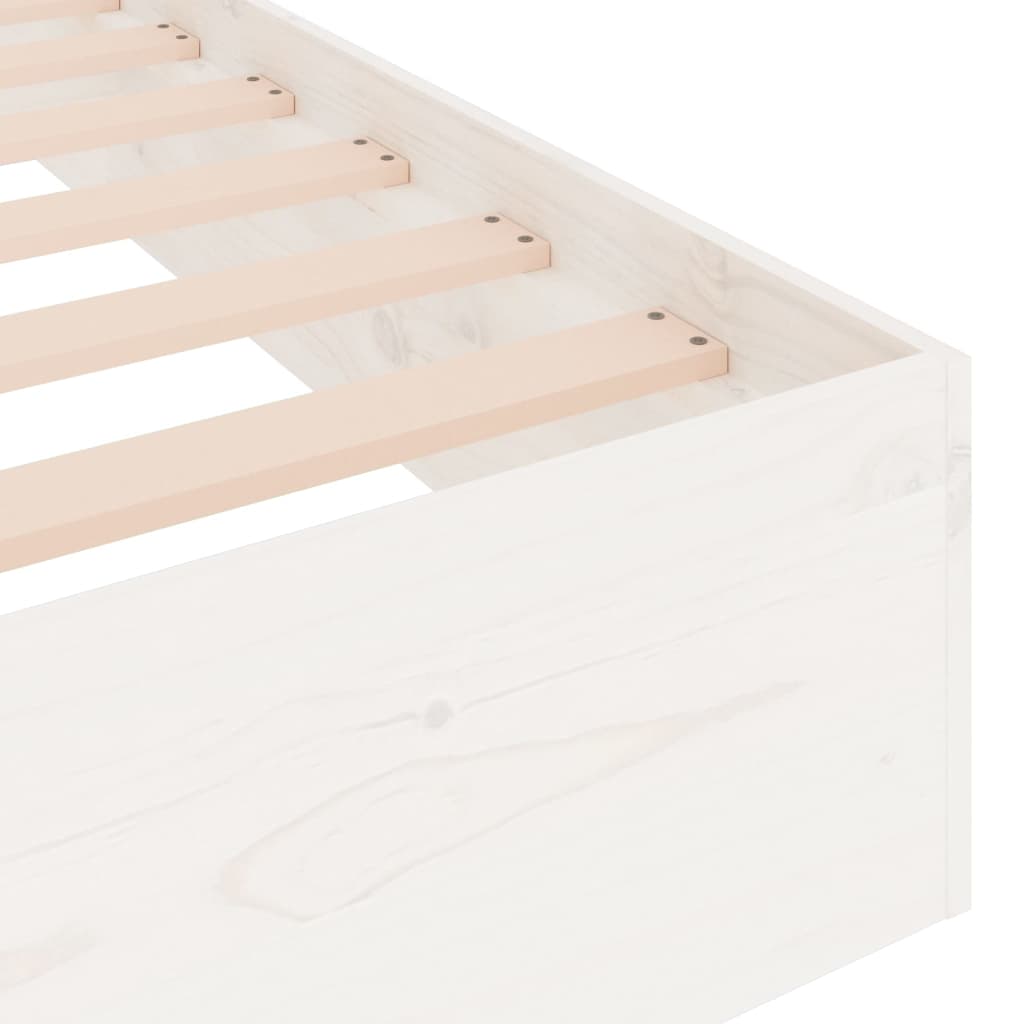 Bedframe massief hout wit 150x200 cm is nu te koop bij PeponiXL, paradijselijk wonen!
