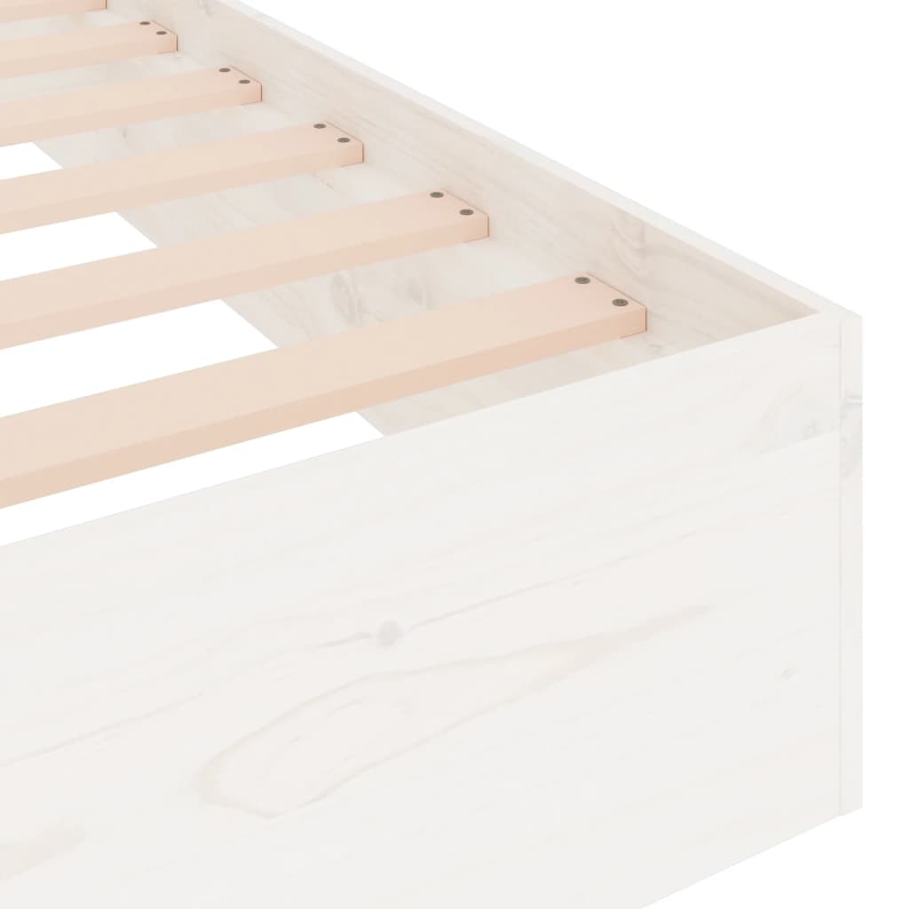 Bedframe massief hout wit 120x200 cm is nu te koop bij PeponiXL, paradijselijk wonen!