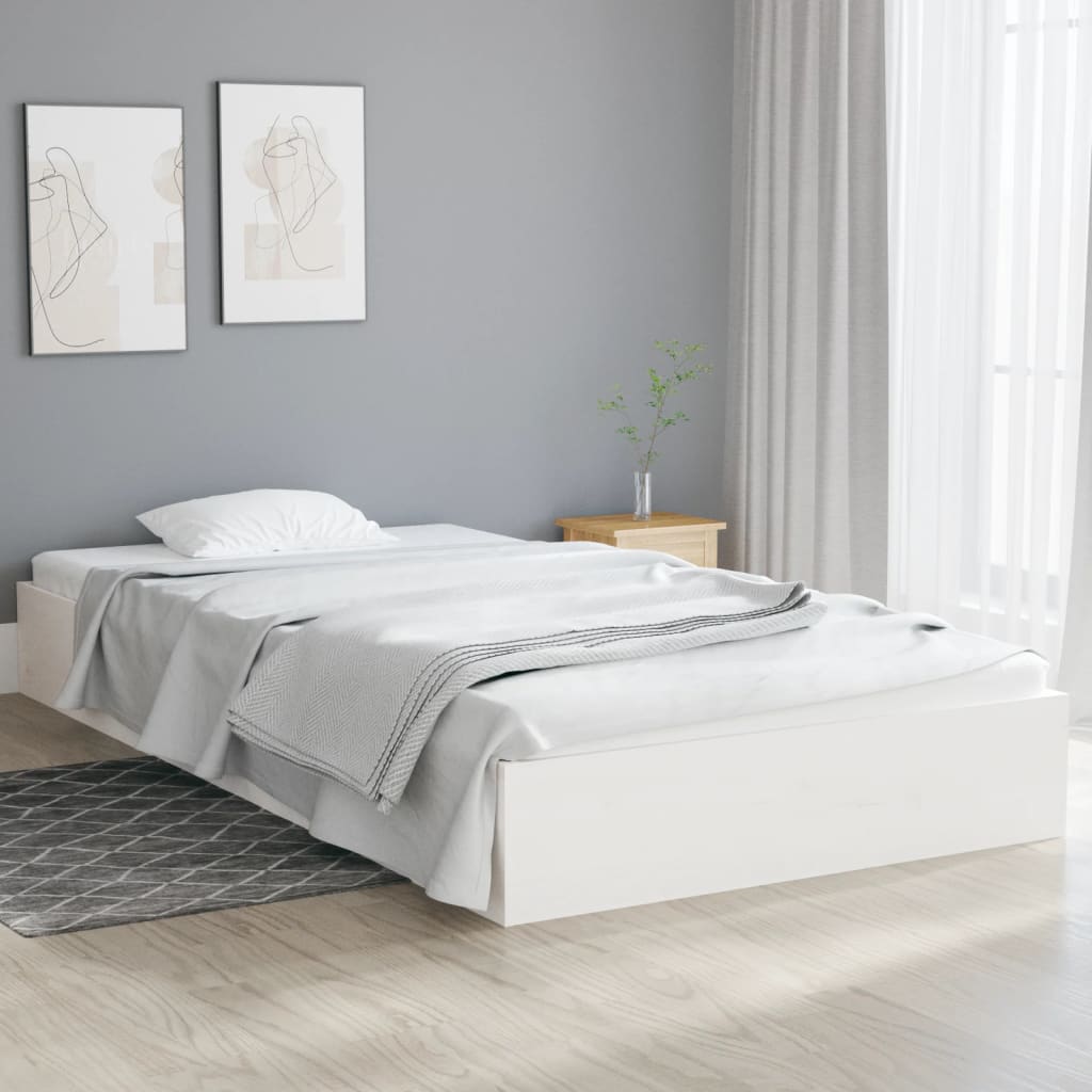 Bedframe massief hout wit 100x200 cm is nu te koop bij PeponiXL, paradijselijk wonen!