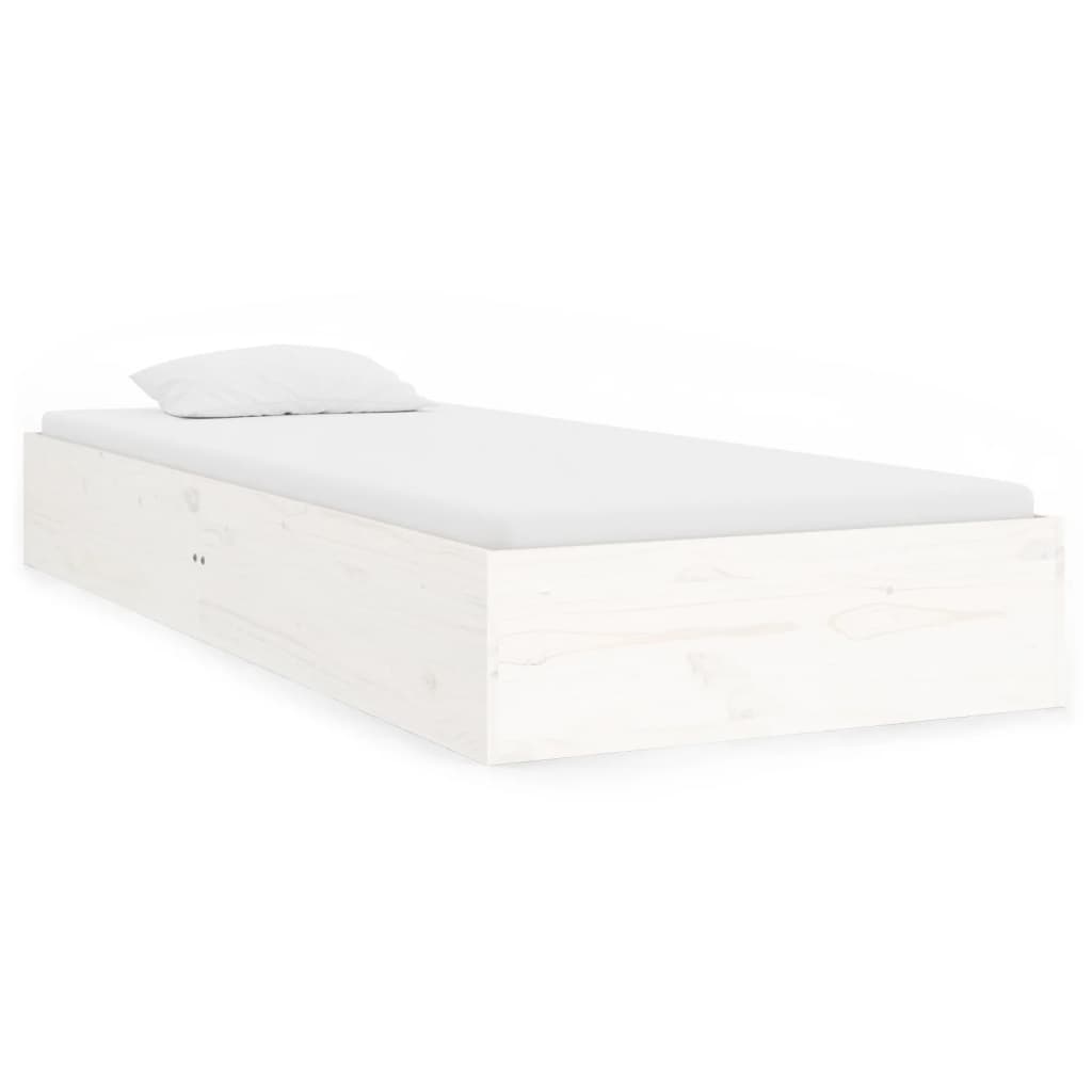 Bedframe massief hout wit 90x190 cm is nu te koop bij PeponiXL, paradijselijk wonen!