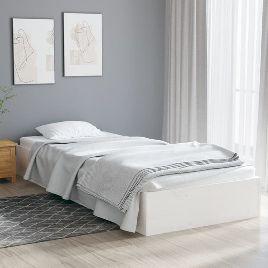 Bedframe massief hout wit 90x190 cm is nu te koop bij PeponiXL, paradijselijk wonen!