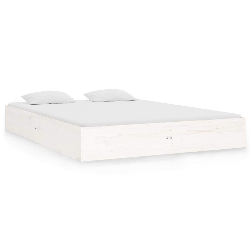 Bedframe massief hout wit 120x190 cm Small Double is nu te koop bij PeponiXL, paradijselijk wonen!