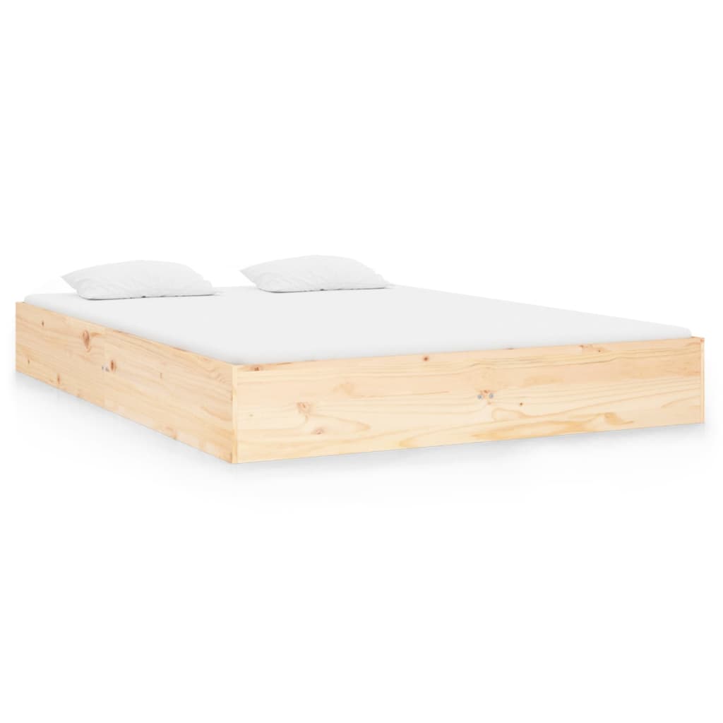 Bedframe massief hout 135x190 cm is nu te koop bij PeponiXL, paradijselijk wonen!