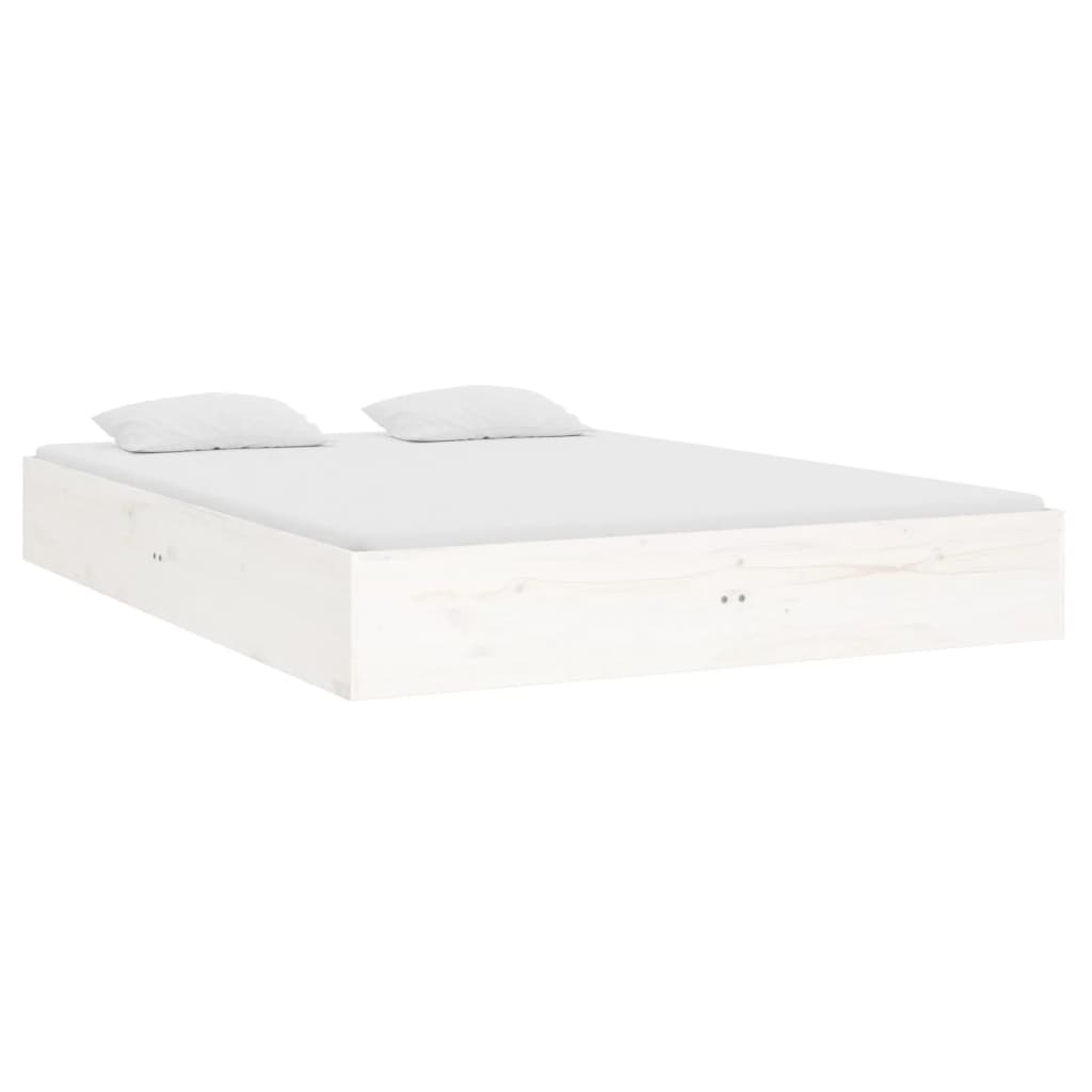 Bedframe massief hout wit 140x190 cm is nu te koop bij PeponiXL, paradijselijk wonen!