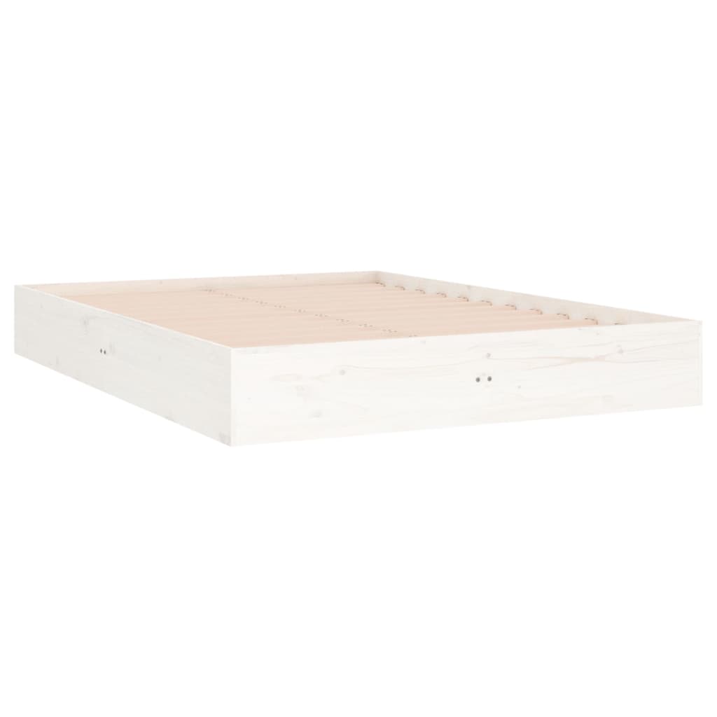 Bedframe massief hout wit 140x190 cm is nu te koop bij PeponiXL, paradijselijk wonen!