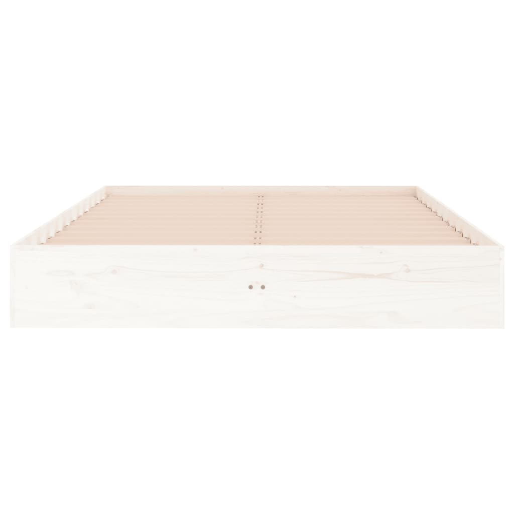 Bedframe massief hout wit 140x190 cm is nu te koop bij PeponiXL, paradijselijk wonen!