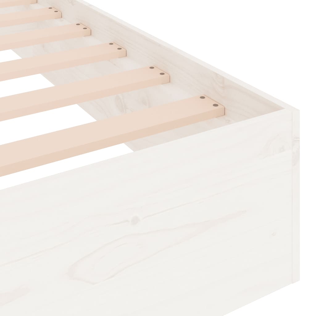 Bedframe massief hout wit 140x190 cm is nu te koop bij PeponiXL, paradijselijk wonen!