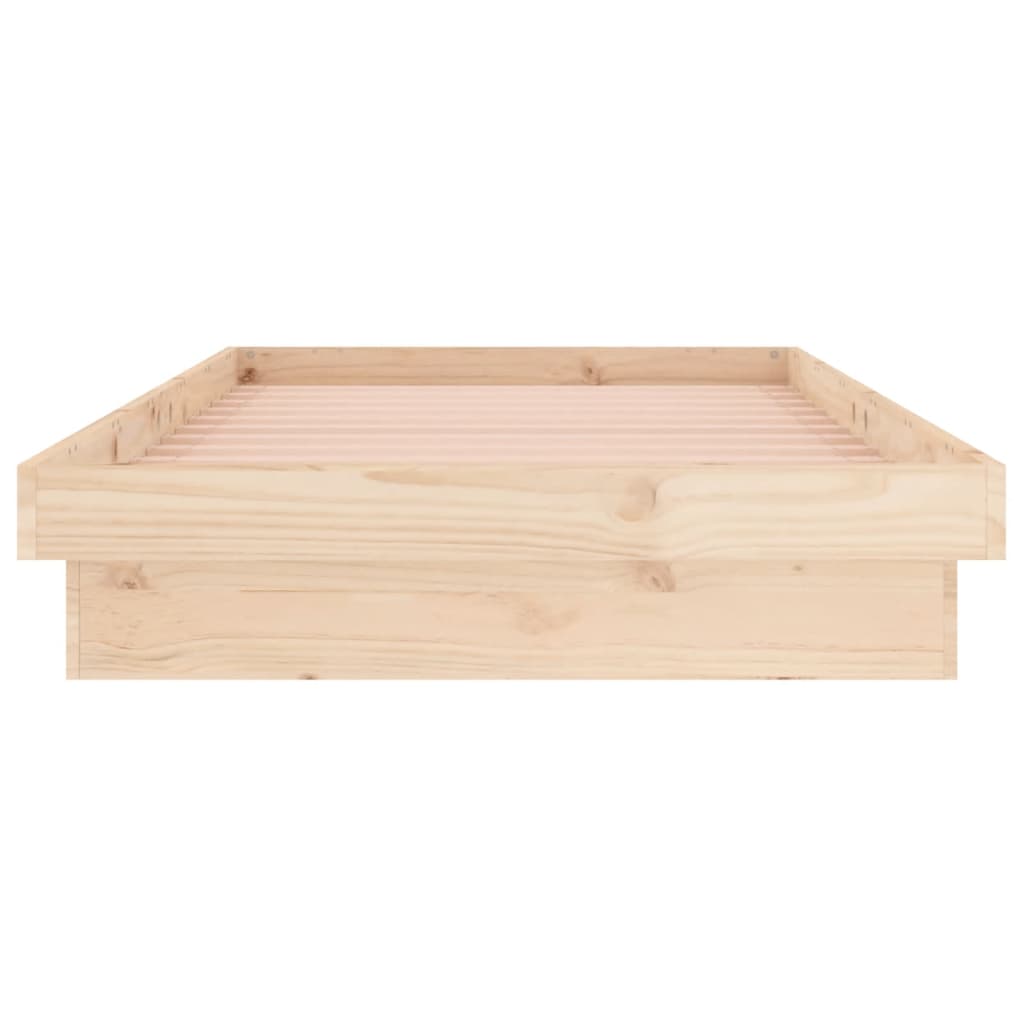 Bedframe LED massief hout 90x200 cm is nu te koop bij PeponiXL, paradijselijk wonen!