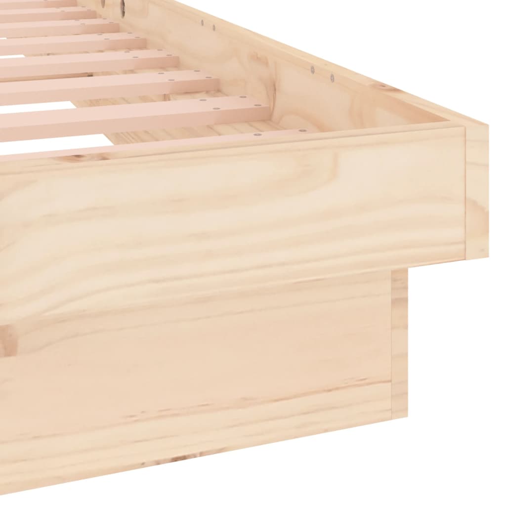 Bedframe LED massief hout 90x200 cm is nu te koop bij PeponiXL, paradijselijk wonen!