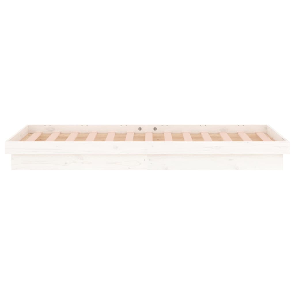 Bedframe LED massief hout wit 100x200 cm is nu te koop bij PeponiXL, paradijselijk wonen!