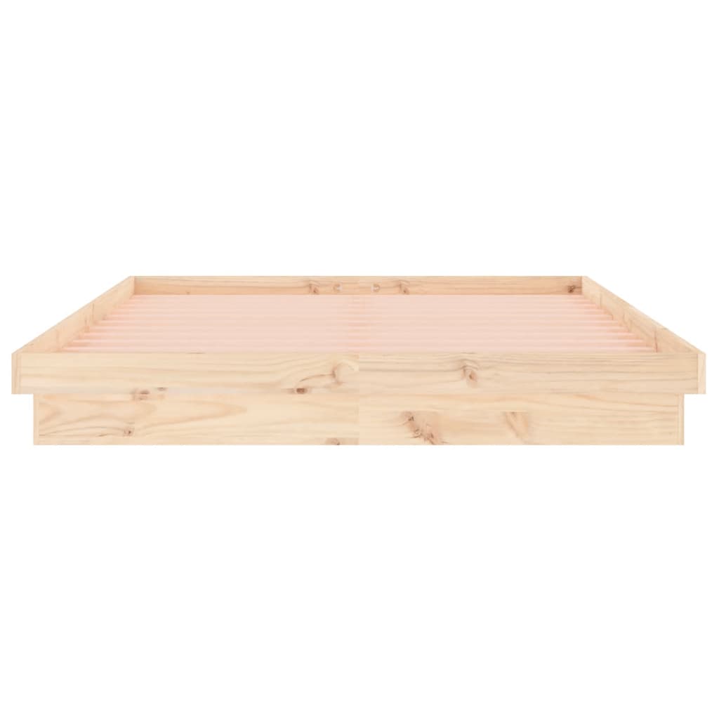 Bedframe LED massief hout 120x200 cm is nu te koop bij PeponiXL, paradijselijk wonen!