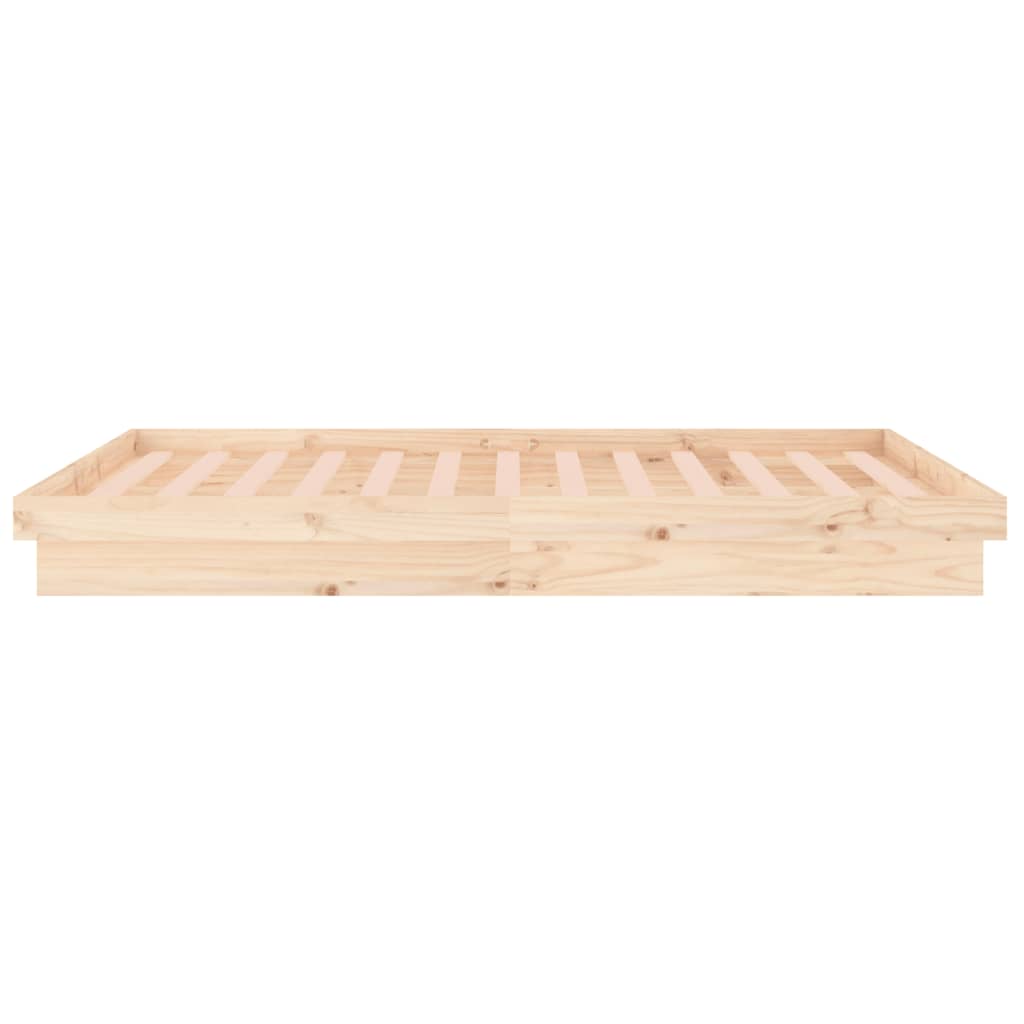 Bedframe LED massief hout 150x200 cm King Size is nu te koop bij PeponiXL, paradijselijk wonen!