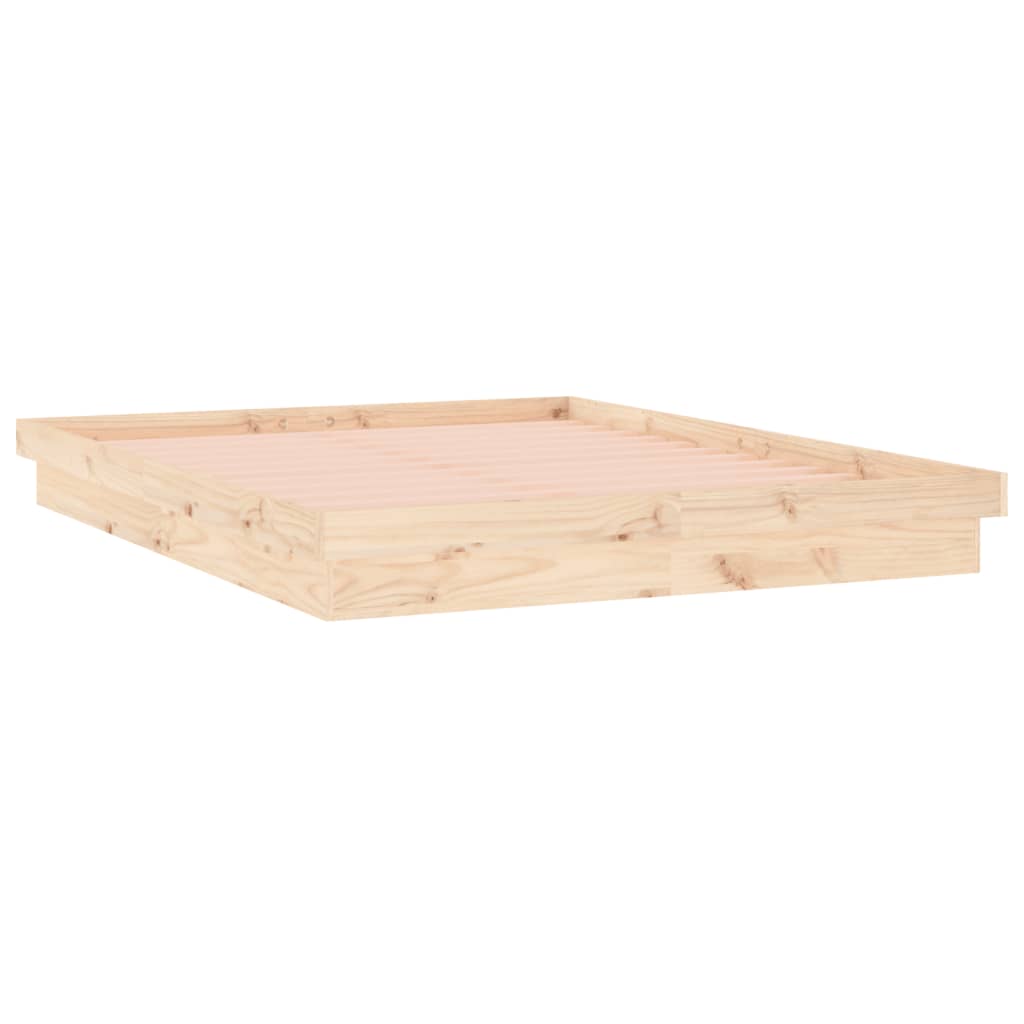 Bedframe LED massief hout 160x200 cm is nu te koop bij PeponiXL, paradijselijk wonen!