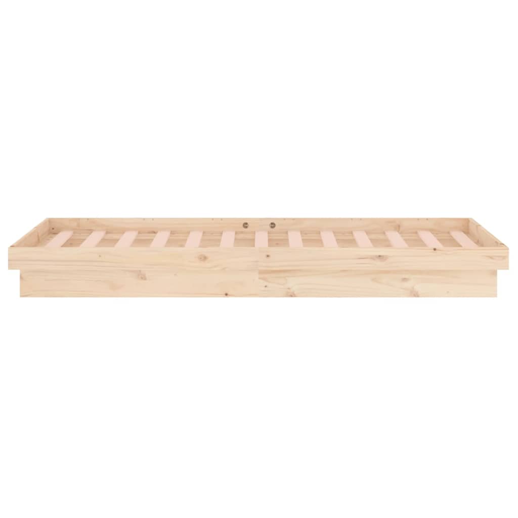 Bedframe LED massief hout 75x190 cm is nu te koop bij PeponiXL, paradijselijk wonen!