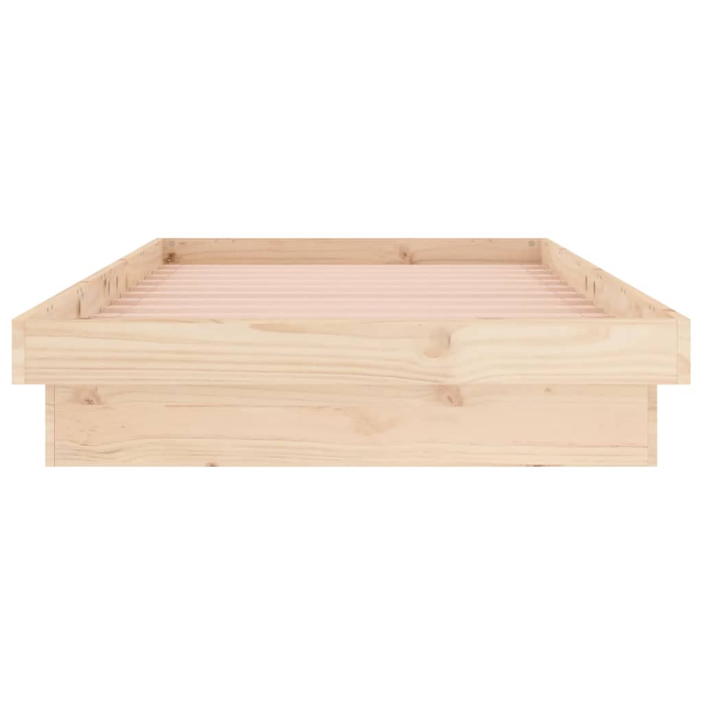 Bedframe LED massief hout 90x190 cm is nu te koop bij PeponiXL, paradijselijk wonen!
