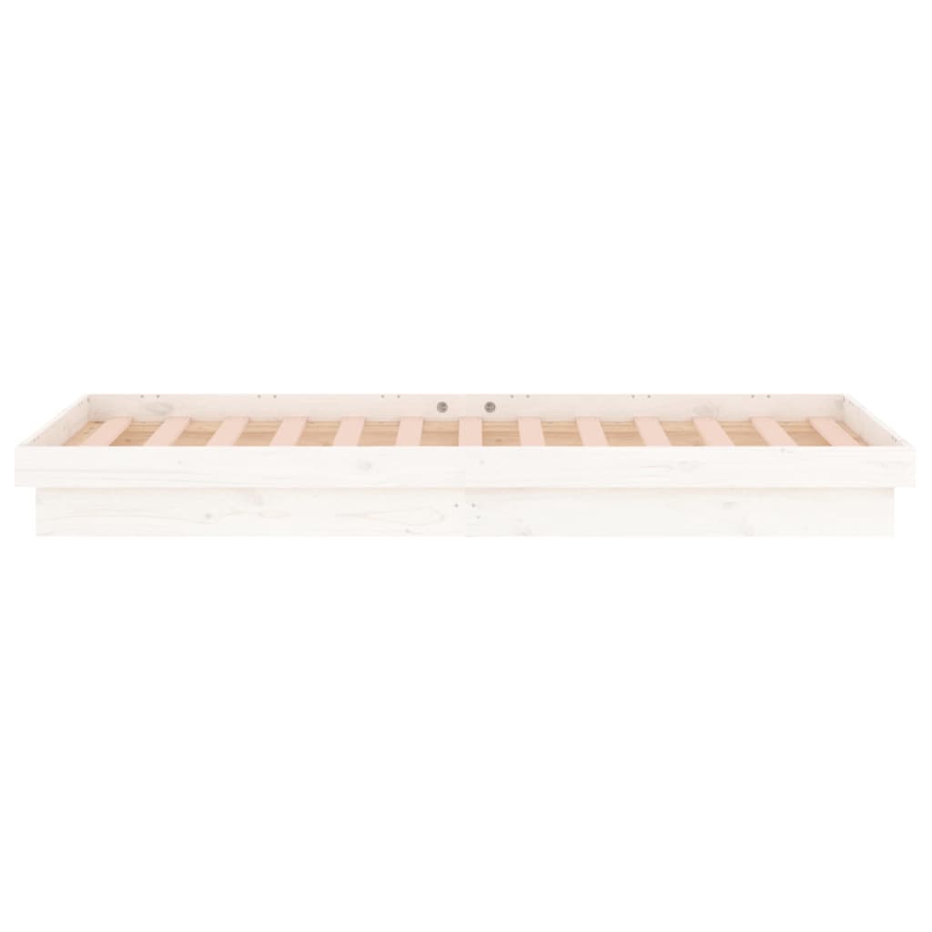 Bedframe LED massief hout wit 90x190 cm is nu te koop bij PeponiXL, paradijselijk wonen!