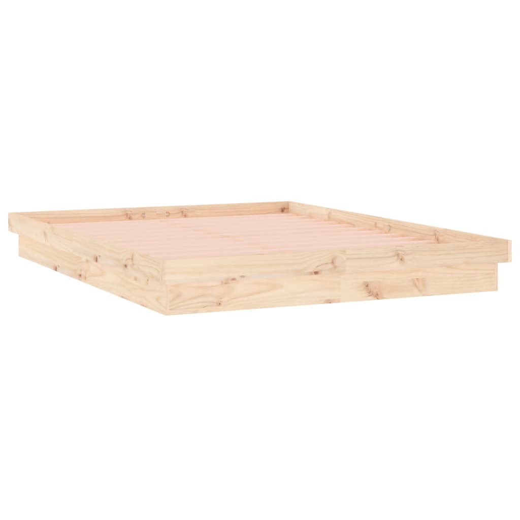 Bedframe LED massief hout 120x190 cm is nu te koop bij PeponiXL, paradijselijk wonen!