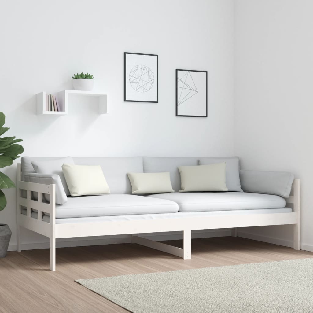 Slaapbank massief grenenhout wit 90x200 cm is nu te koop bij PeponiXL, paradijselijk wonen!