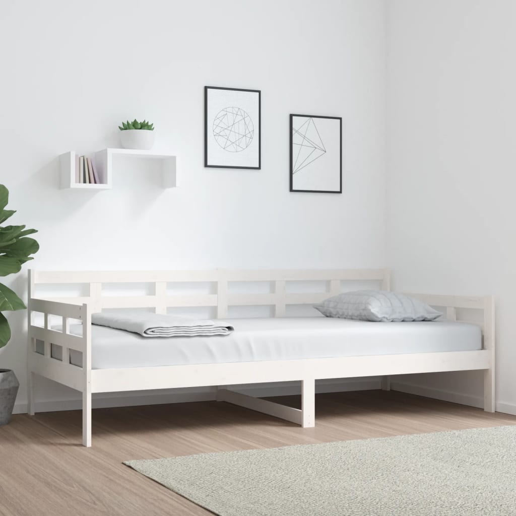Slaapbank massief grenenhout wit 90x200 cm is nu te koop bij PeponiXL, paradijselijk wonen!