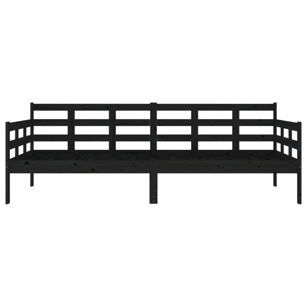 Slaapbank massief grenenhout zwart 90x200 cm is nu te koop bij PeponiXL, paradijselijk wonen!