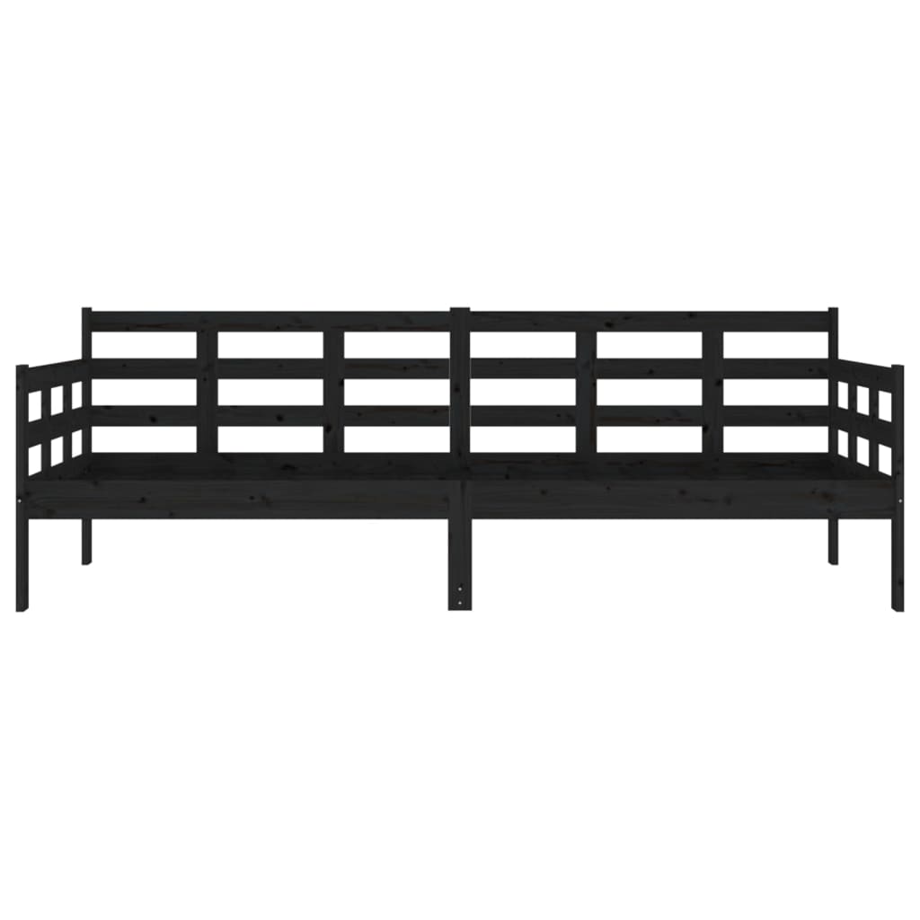 Slaapbank massief grenenhout zwart 80x200 cm is nu te koop bij PeponiXL, paradijselijk wonen!