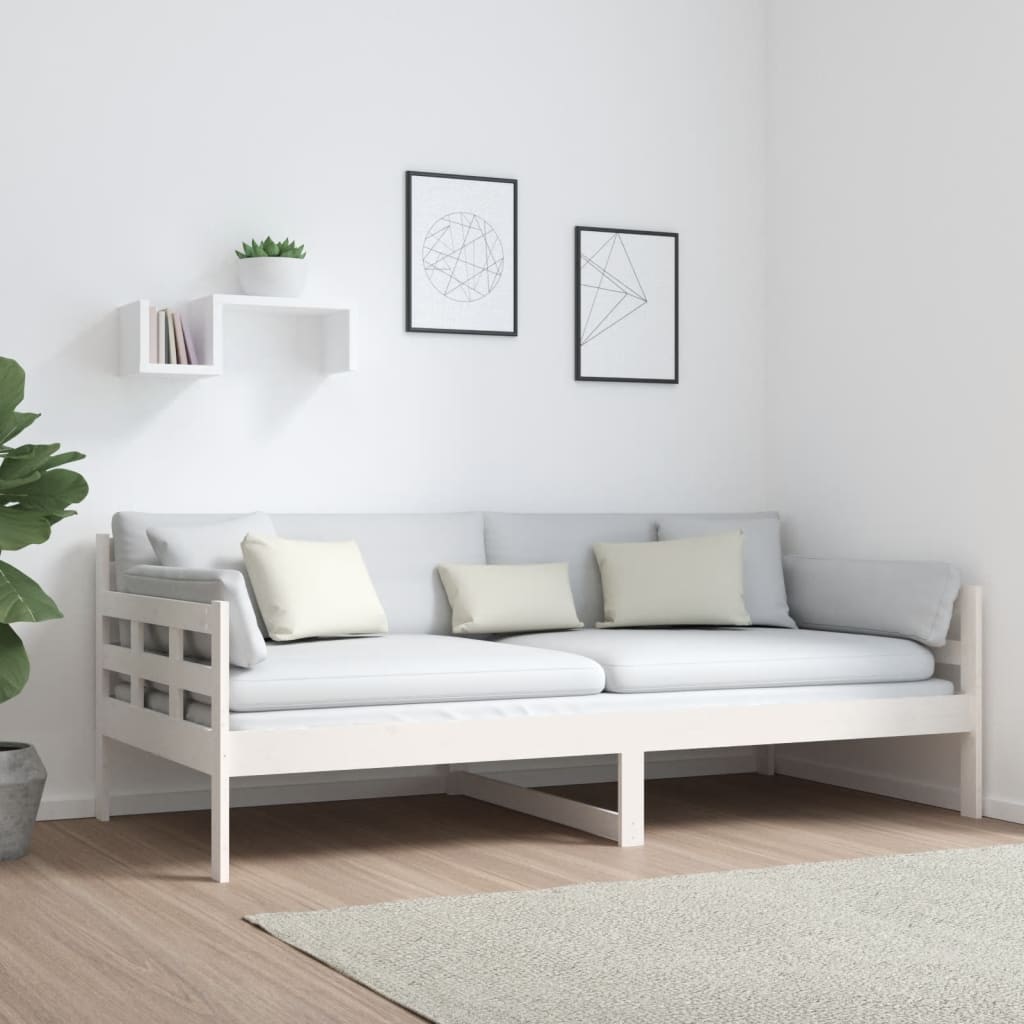 Slaapbank massief grenenhout wit 90x190 cm is nu te koop bij PeponiXL, paradijselijk wonen!