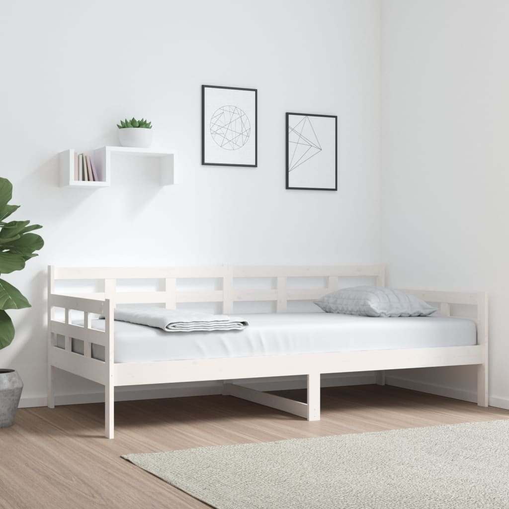 Slaapbank massief grenenhout wit 90x190 cm is nu te koop bij PeponiXL, paradijselijk wonen!