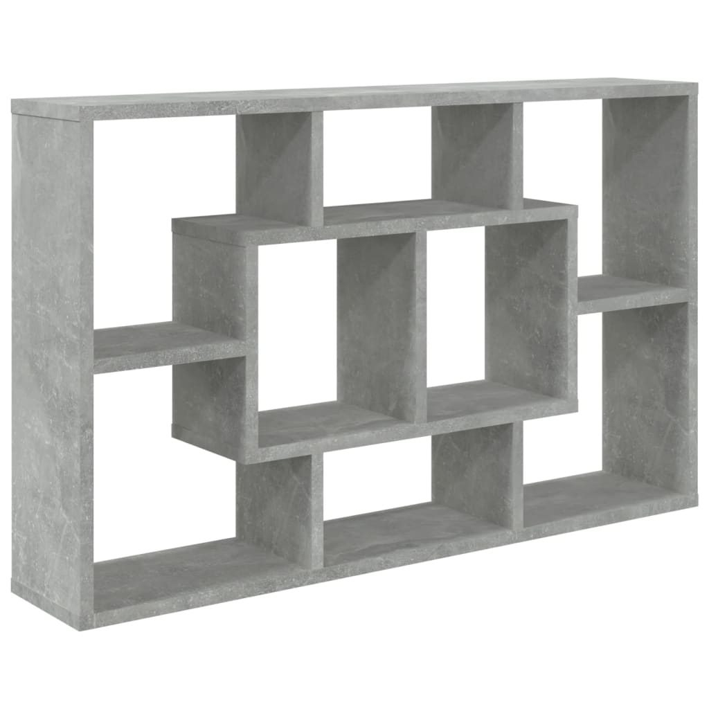 Wandschap 85x16x52,5 cm bewerkt hout betongrijs is nu te koop bij PeponiXL, paradijselijk wonen!
