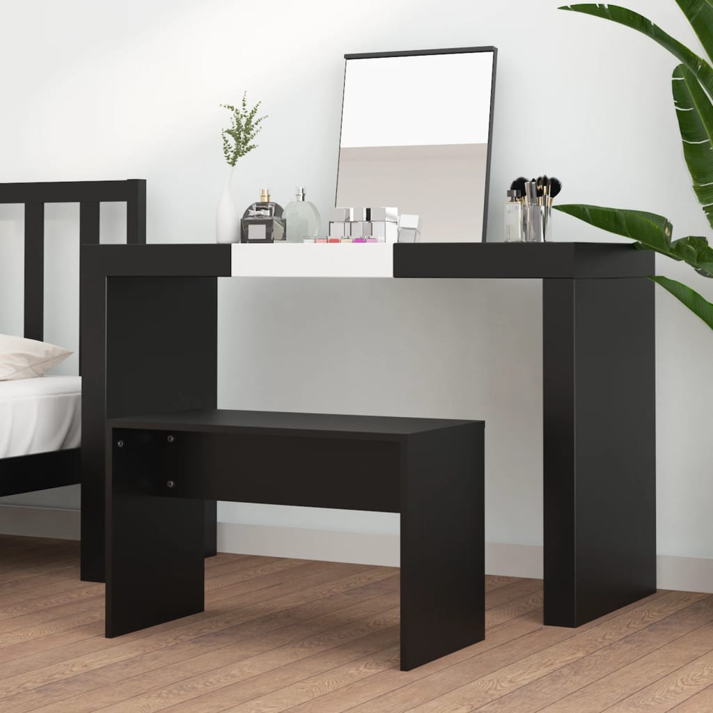Kaptafelkruk 70x35x45 cm bewerkt hout zwart is nu te koop bij PeponiXL, paradijselijk wonen!