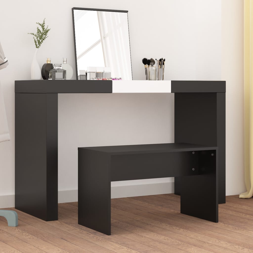 Kaptafelkruk 70x35x45 cm bewerkt hout zwart is nu te koop bij PeponiXL, paradijselijk wonen!