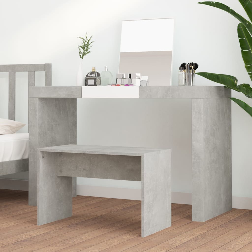 Kaptafelkruk 70x35x45 cm bewerkt hout betongrijs is nu te koop bij PeponiXL, paradijselijk wonen!