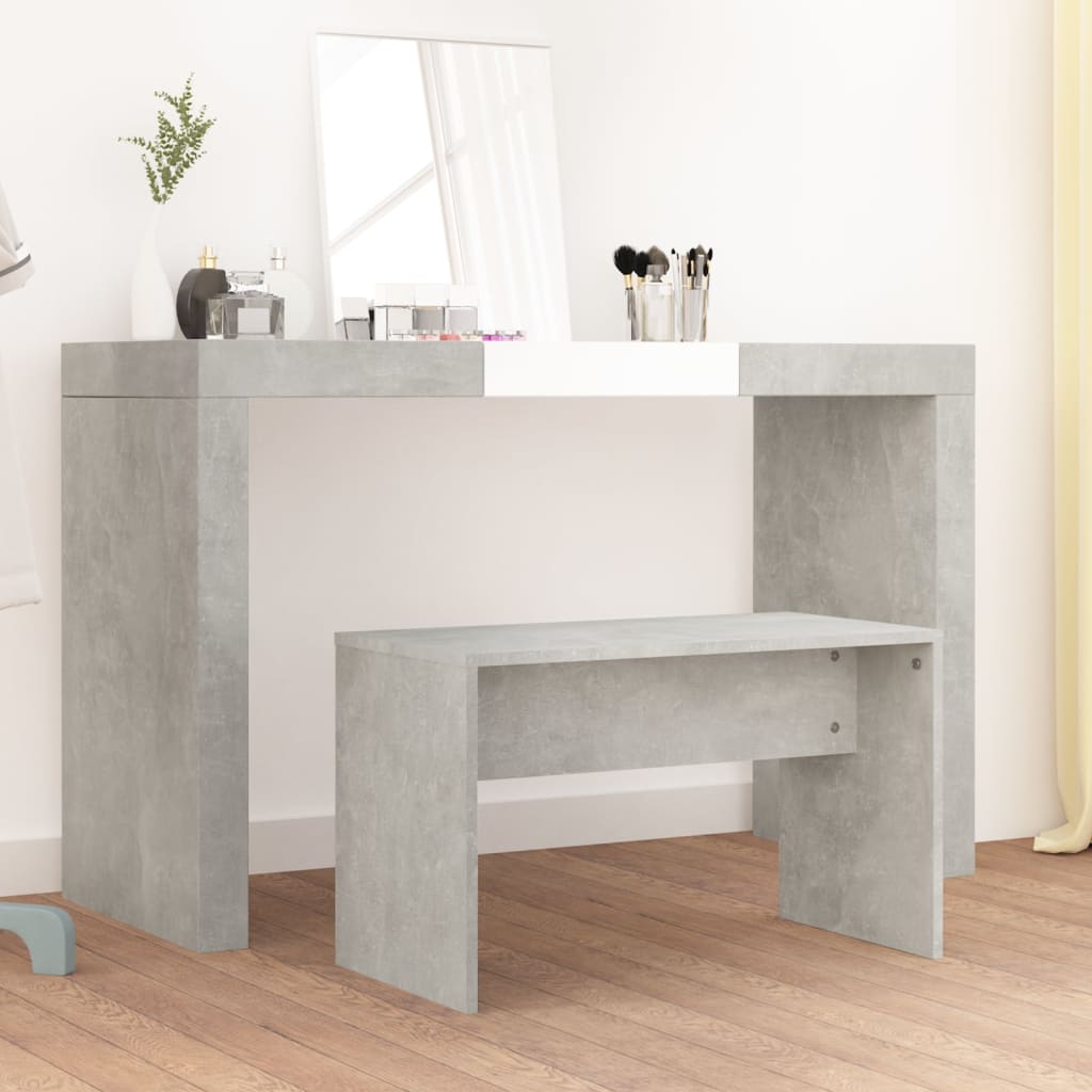 Kaptafelkruk 70x35x45 cm bewerkt hout betongrijs is nu te koop bij PeponiXL, paradijselijk wonen!