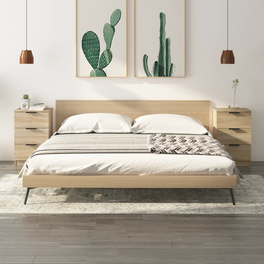 Nachtkastjes 2 st 40x36x65 cm sonoma eikenkleurig is nu te koop bij PeponiXL, paradijselijk wonen!