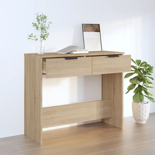 Wandtafel 90x36x75 cm bewerkt hout sonoma eikenkleurig is nu te koop bij PeponiXL, paradijselijk wonen!